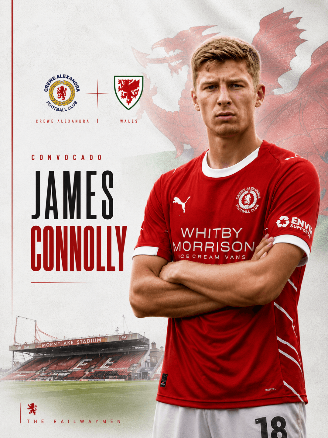 Da nossa base histórica para defender um país! 🏴🐉 James Connolly é oficialmente o primeiro jogador a ser convocado para uma…