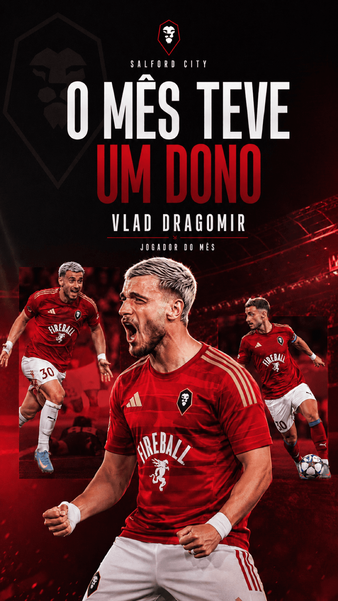 O mês teve um dono. 🔥 Vlad Dragomir foi intensidade, liderança e decisão com a camisa do Salford. Atuações que fizeram a diferença e col…