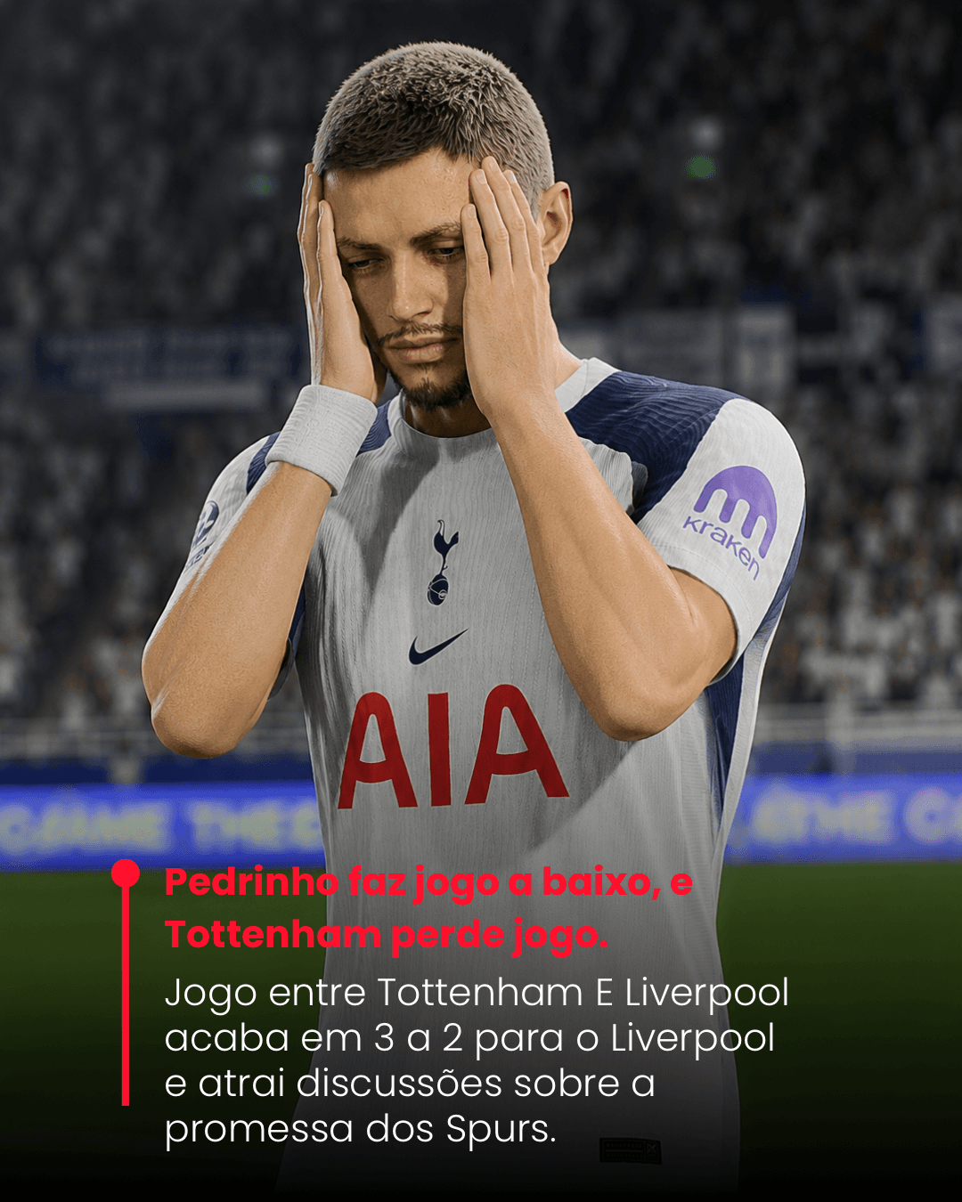 Cabeça erguida.
