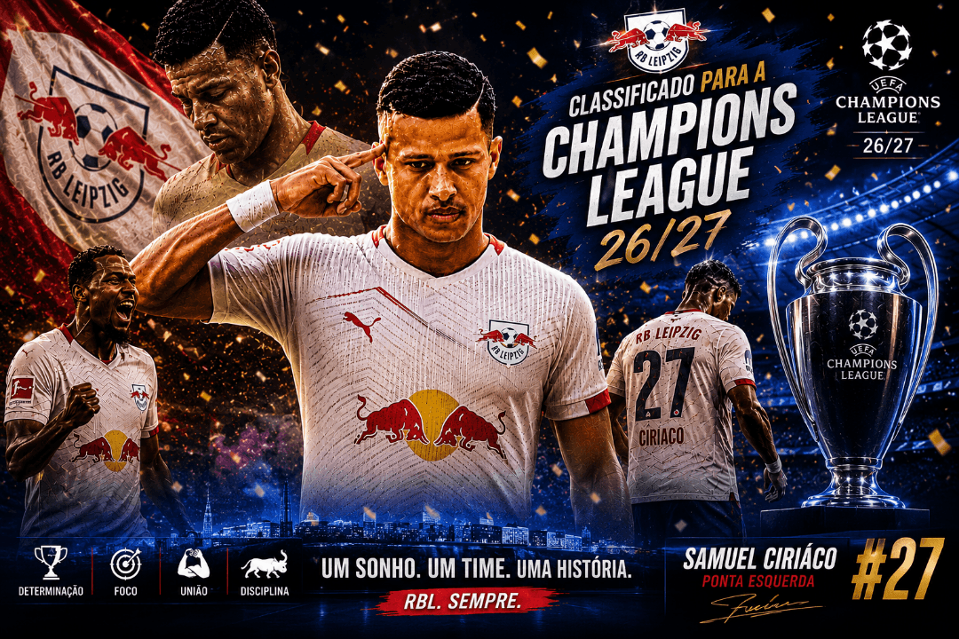 Conseguimos a classificação para a UEFA Champions League temporada 26/27,se for um sonho não me acorde.