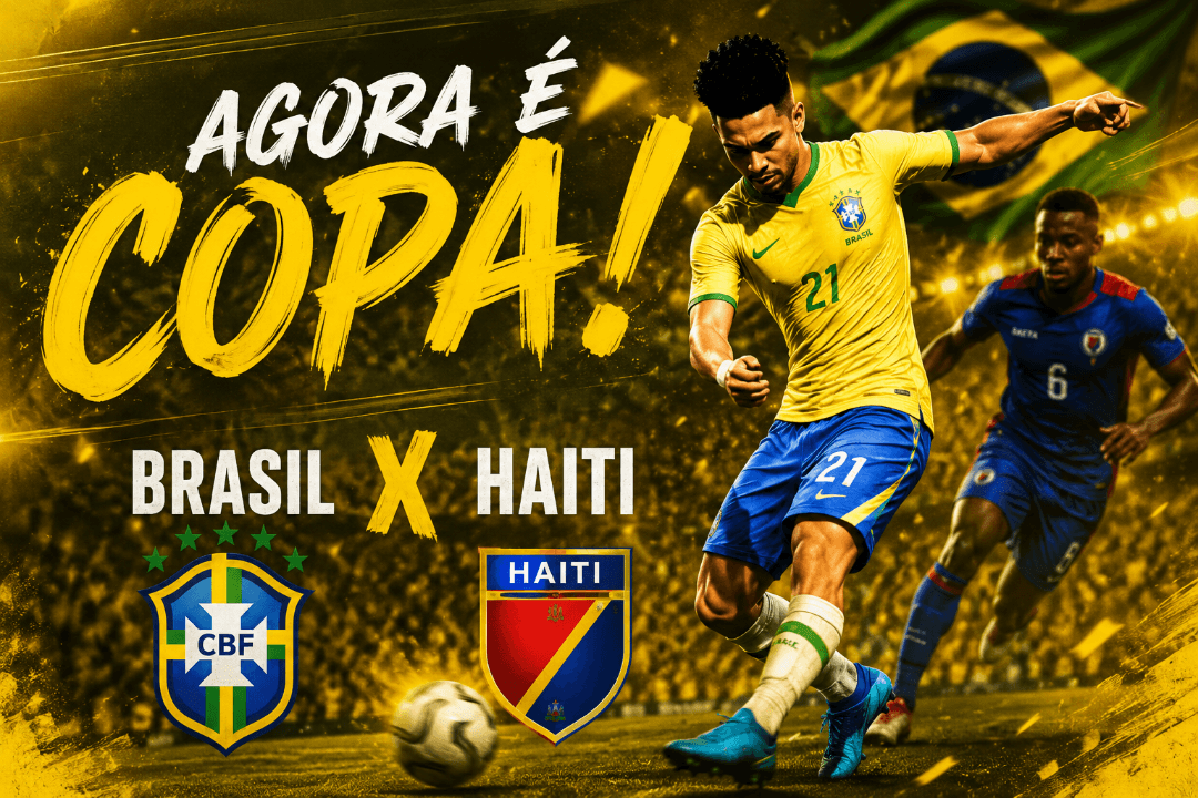 Vamos pra cima do 1° lugar no grupo! Primeira batalha e contra o Haiti Vamos brasil!