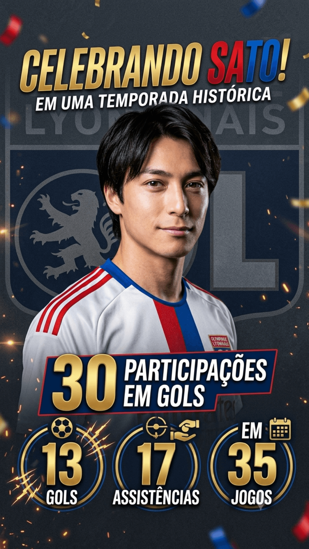 HISTORICO!! Shoei Sato chega a 30 participações em gols na temporada, são 13 gols e 17 assitencias em apenas 35 jogos!!