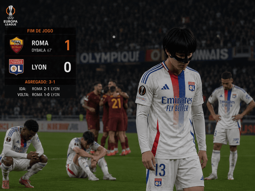 ACABOU O SONHO!! O lyon está eliminado da Europa league, mesmo com os esforços de Sato e Endrick, o time francês e derrotado e da adeus a…