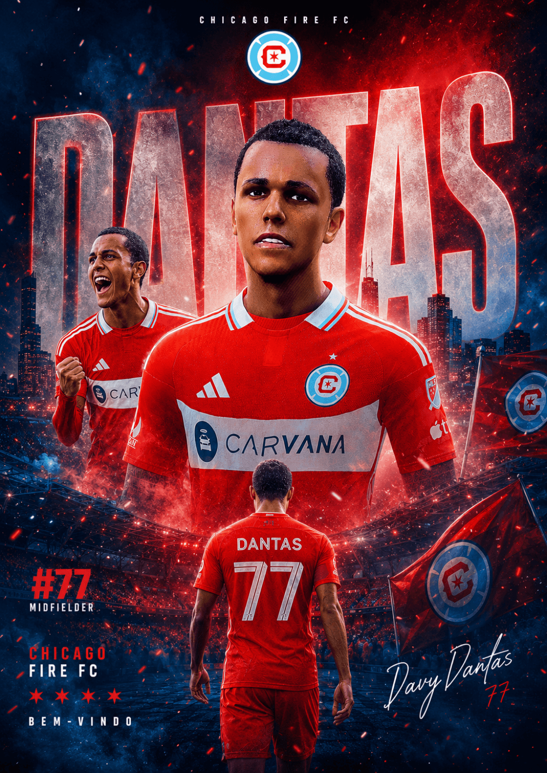 🔥 UM NOVO CAPÍTULO COMEÇA 🔥 Hoje realizo mais um sonho na minha carreira. É uma honra vestir a camisa do Chicago Fire e representar est…