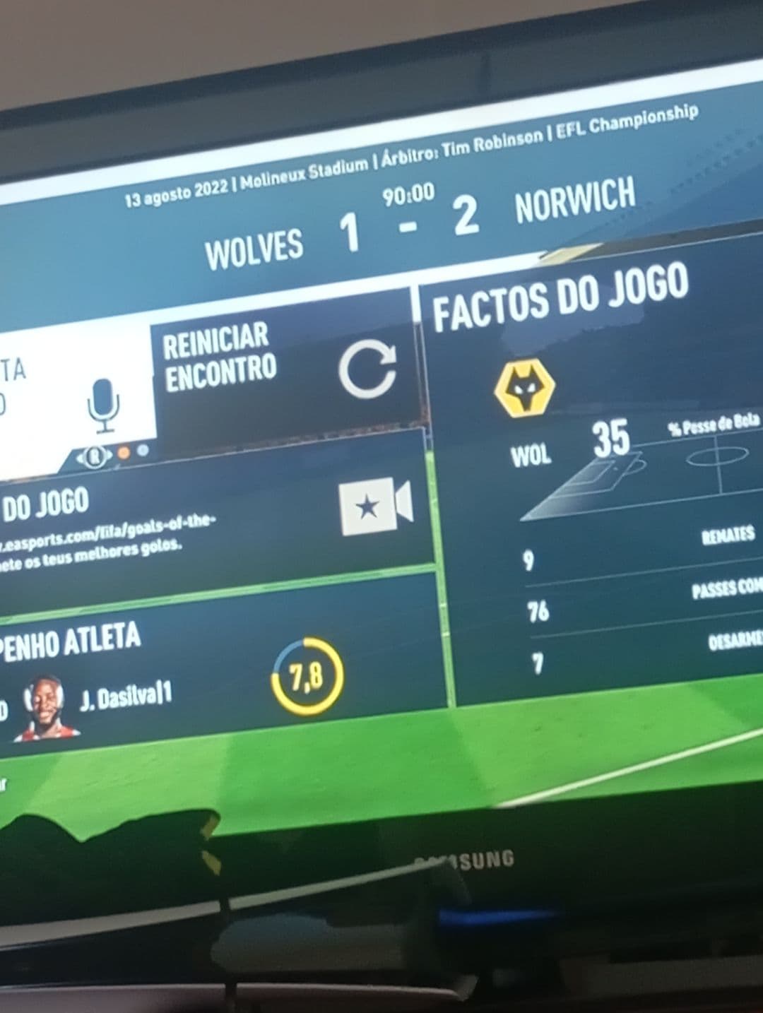 Fim de jogo no Molineux.O Wolves perde por 2–1 frente ao Norwich City na 3.ª jornada. J. Dasilva foi o marcador do nosso golo e eleito o …