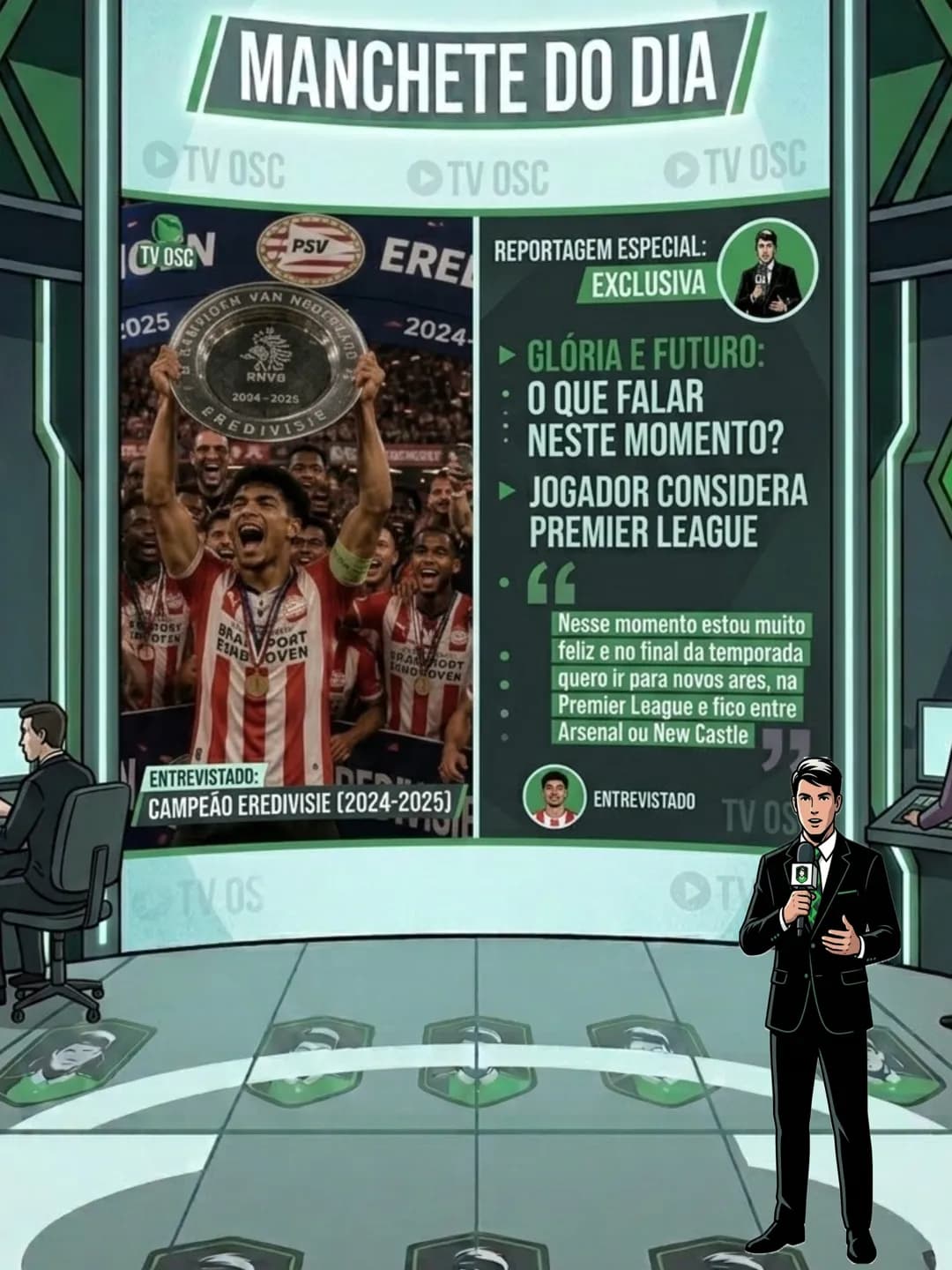 🏆 Campeão Holandês {@}[LCzin3008](6a8396f627850592608fcb59) em sua entrevista revela que pretende jogar na Premier League. Sucesso craqu…