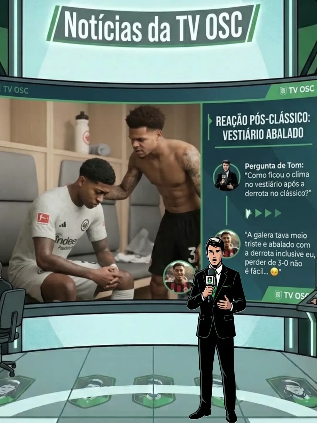 🎙️Entrevista com {@}[Lucas Esteves](6956a580bdf8ead8a3f7f618) O craque revela um pouco do vestiário pós a derrota sofrida no clássico.