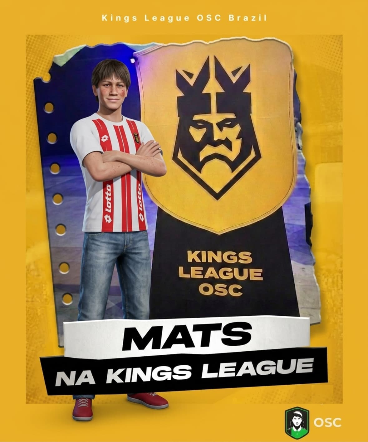 Mais um nome se junta à KINGS LEAGUE OSC. 👑⚔️ {@}[Mats](694e2413718b2d954878c353)