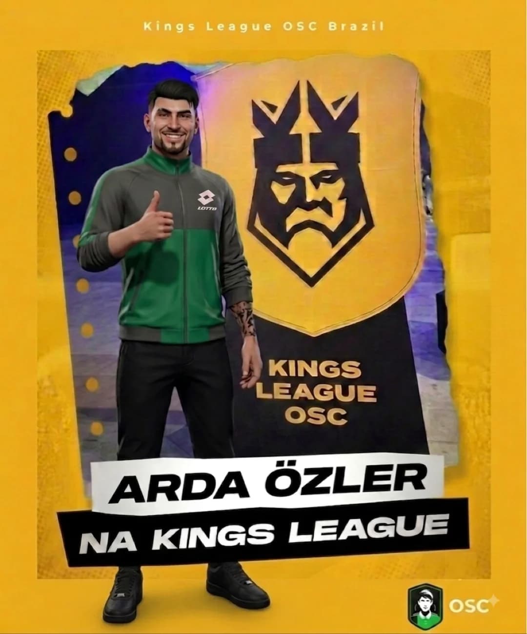 O quarto nome acaba de ser revelado. 👑KINGS LEAGUE OSC apresenta: {@}[MILOX - ARDA ÖZLER 🜲](694ab1e8e5278ec2b311ad9f) o lendário jogado…