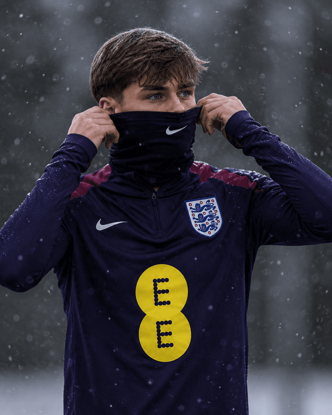 It started snowing heavily here in England, and the training session was halted.