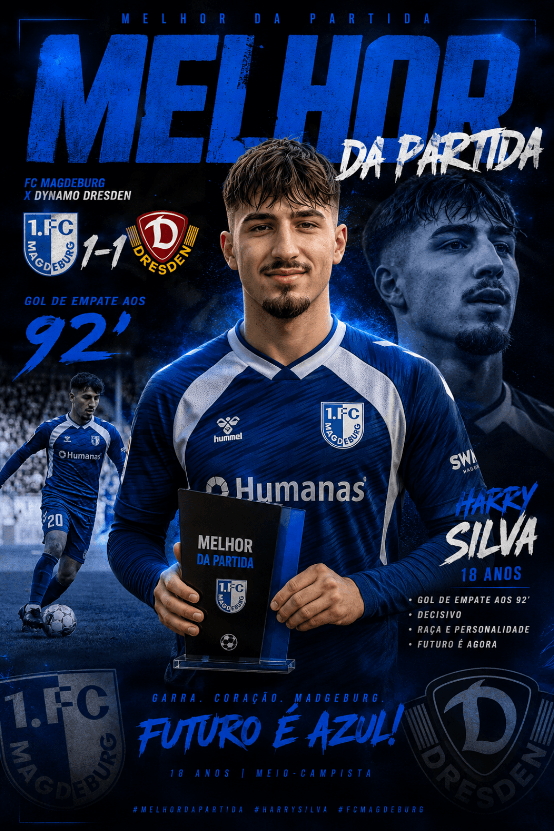 A NOSSA JOVEM ESTRELA, {@}[Harry Silva ](6a3ab287717ab5a18c4a8924), FOI PROTAGONISTA E HEROI NO EMPATE MILAGROSO AOS 92. VOLTAMOS PARA CA…