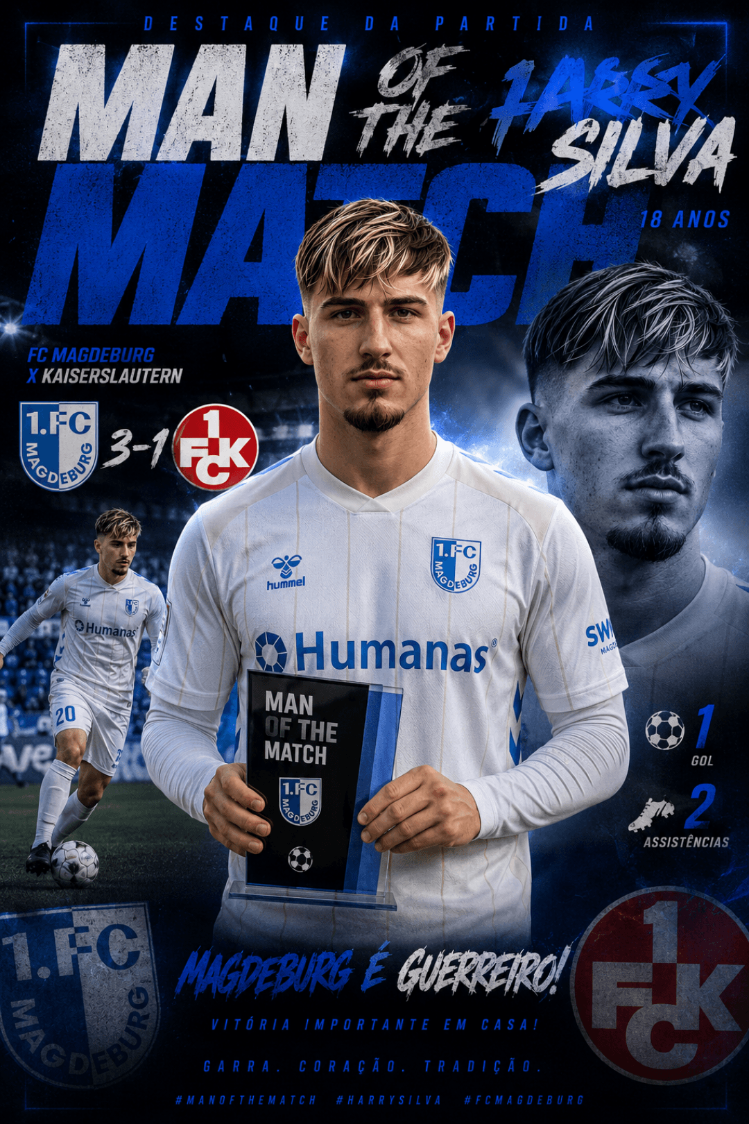 {@}[Harry Silva ](6a3ab287717ab5a18c4a8924) Decidiu o duelo contra o Kaiserlautern com 1 gol e duas Assistências. Nossa jovem promessa se…