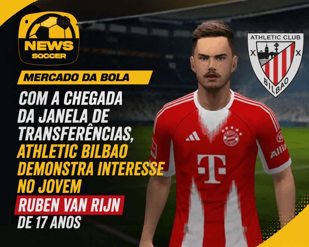 MERCADO DA BOLA 🚨🔥 Com a chegada da metade da temporada, A joia do bayern Van Rijn vem enfrentando espaço na equipe. Logo apareceu o bi…