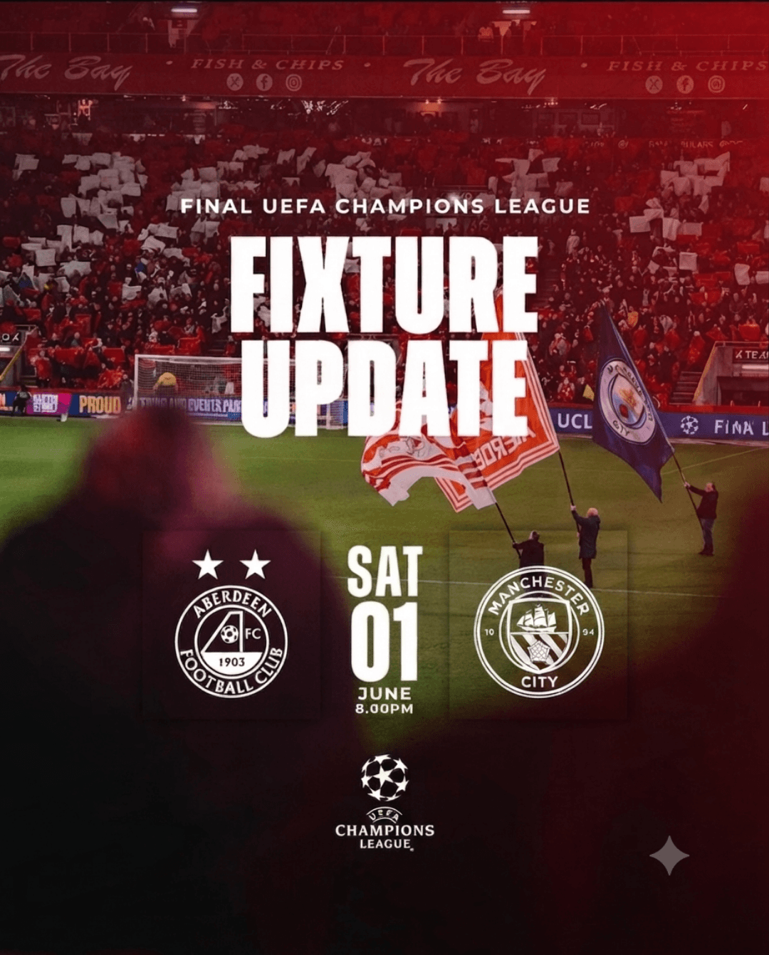 Final da UEFA Champions League contra os Citys