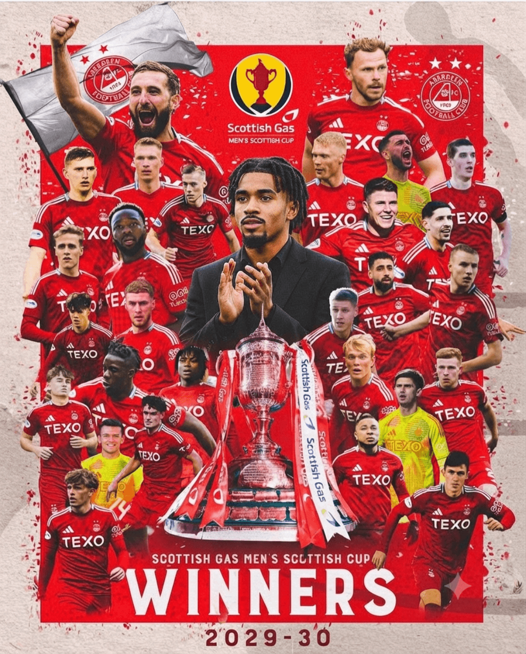 Campeões da Scottish Cup por 4x0 do Hearts