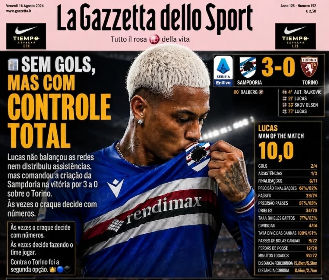 Mesmo sem gols e assistência na partida com Torino ó importante é a vitória 👊🏾☝🏾