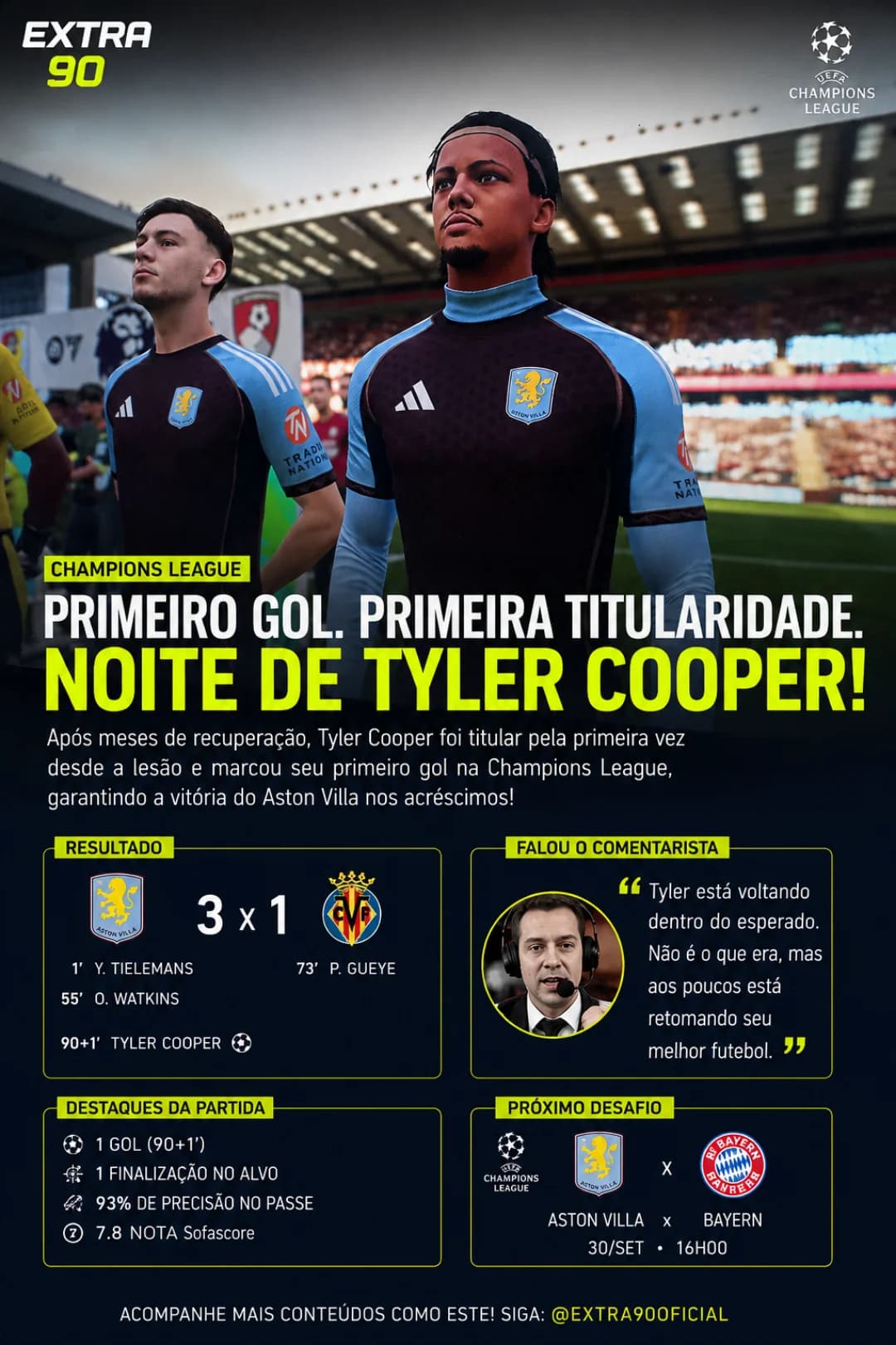Que noite para Tyler Cooper