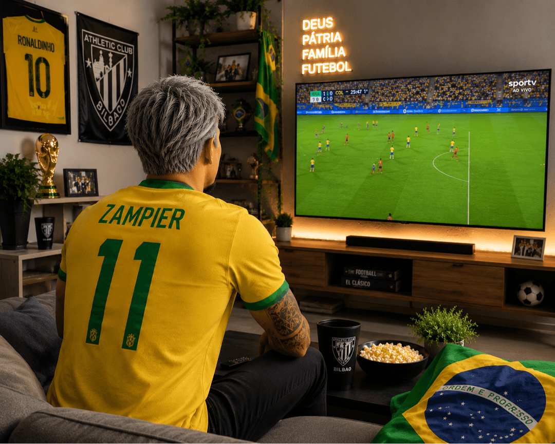 Hoje na torcida. Amanhã, quem sabe, dentro de campo. 🇧🇷🙏