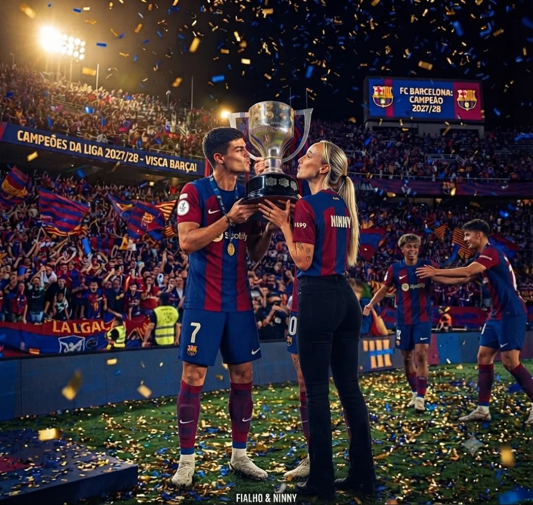 Campeões da La liga! Comemorando com aquela que sempre esteve comigo!❤️
