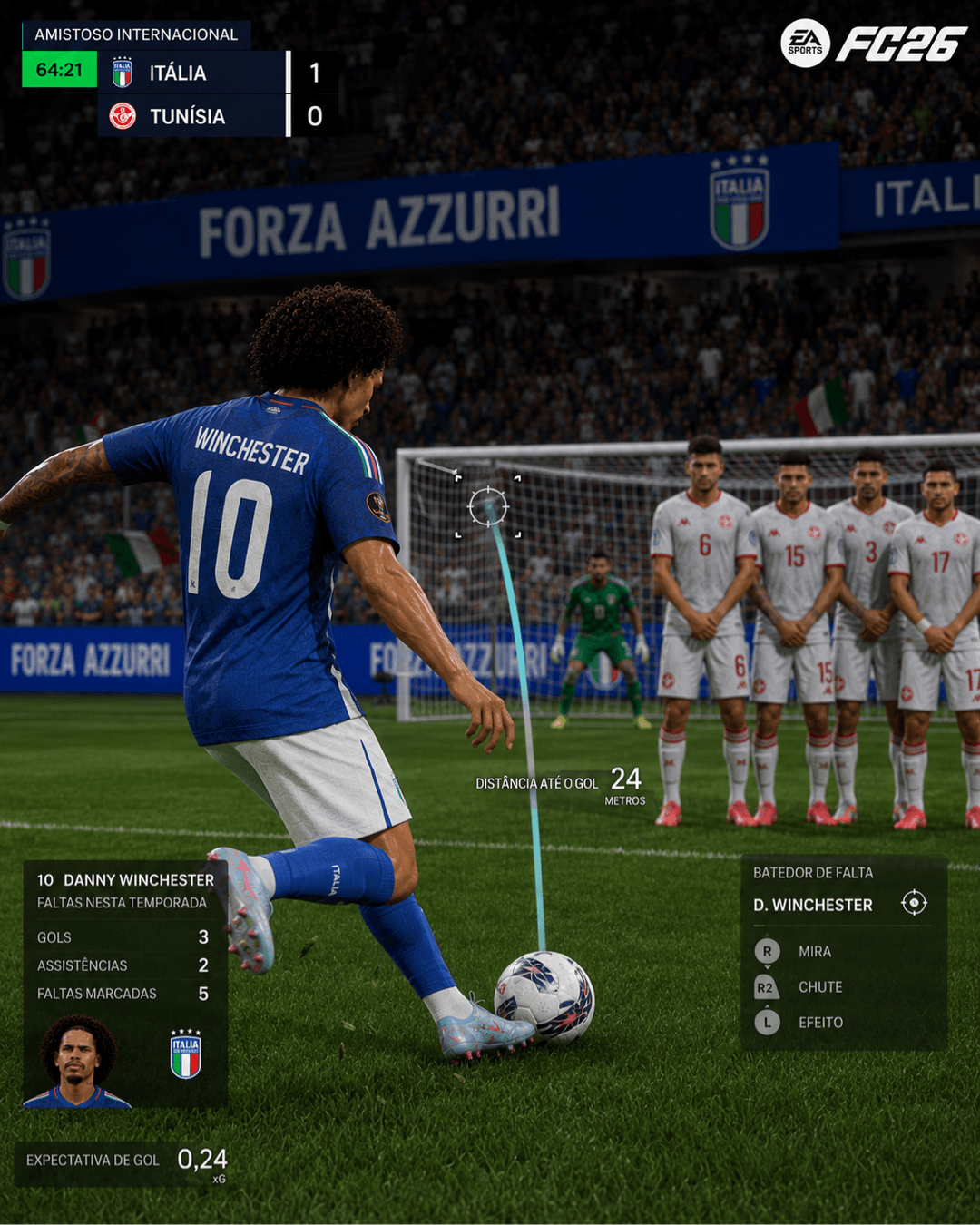 Primeiro gol de falta pela seleção 🇮🇹✅🥶 De brasileiro a italiano