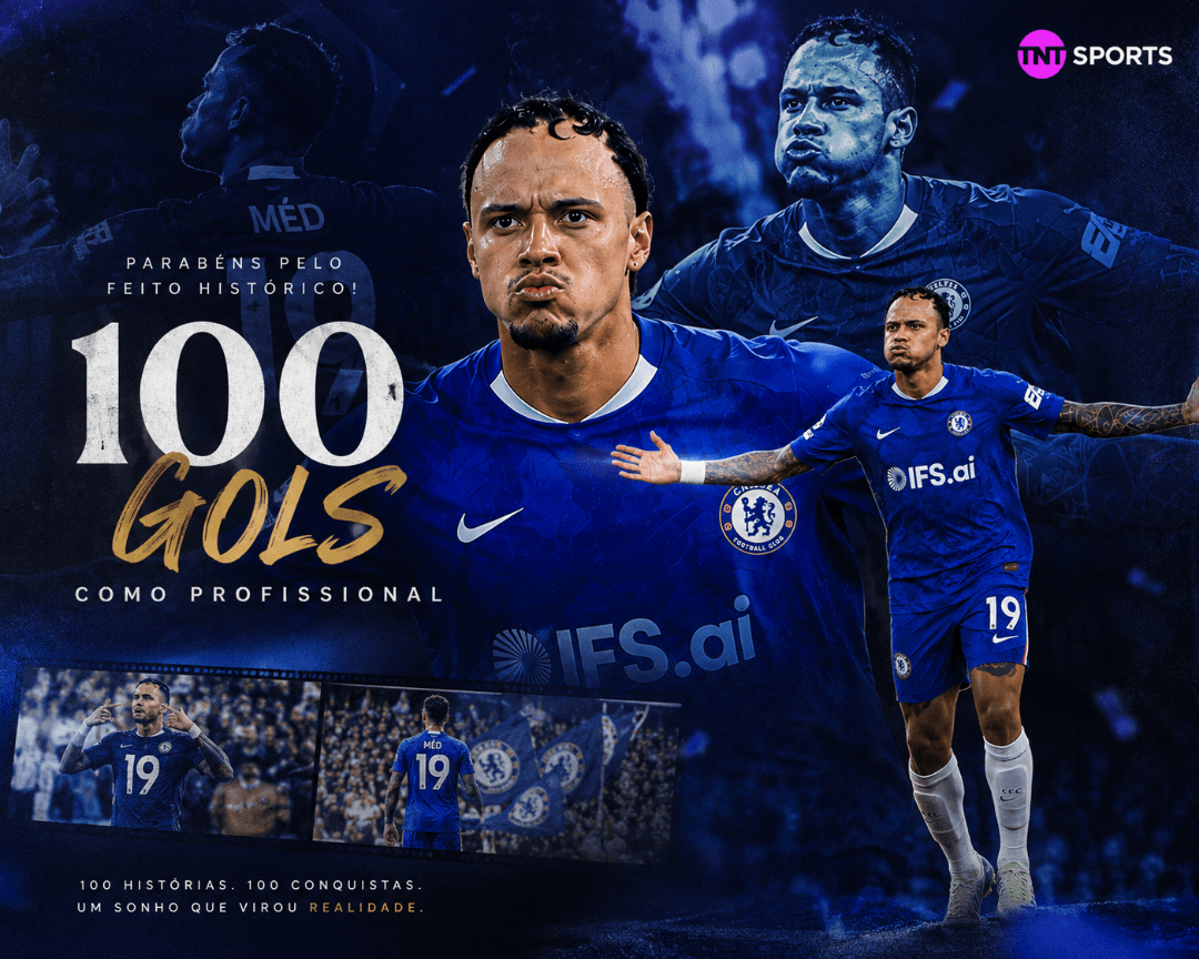 100 gols. Muito trabalho, muita fé e ainda muitos capítulos pela frente. 🙏⚽💙