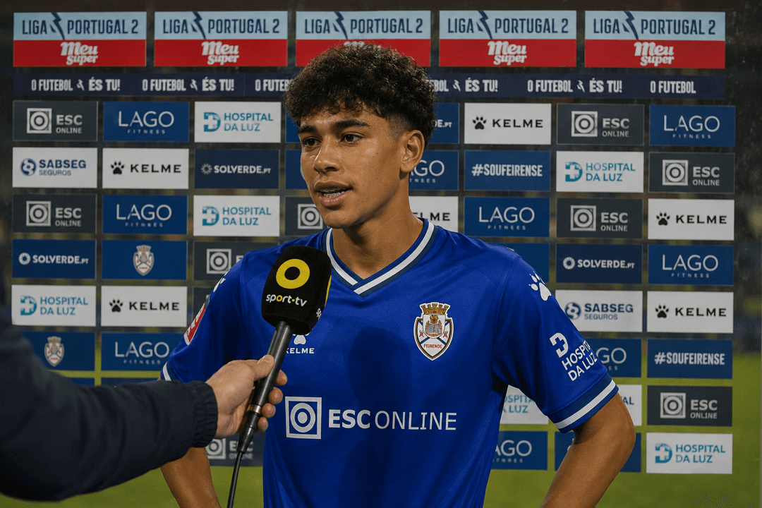 Gabriel Nogueira homem do jogo faz os seus 2 primeiros golos em profissional pelo feirense esta noite que ajuda na reviravolta frente o p…
