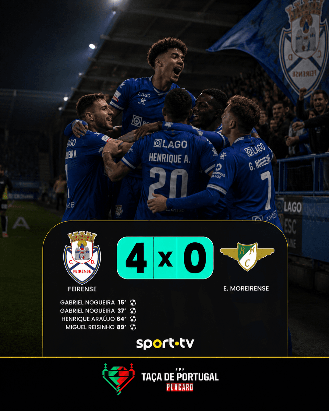 Inacreditável!! O Feirense faz história mais uma vez e elimina de novo uma equipa de primeiro escalão e passa a para mais uma fase da Taç…