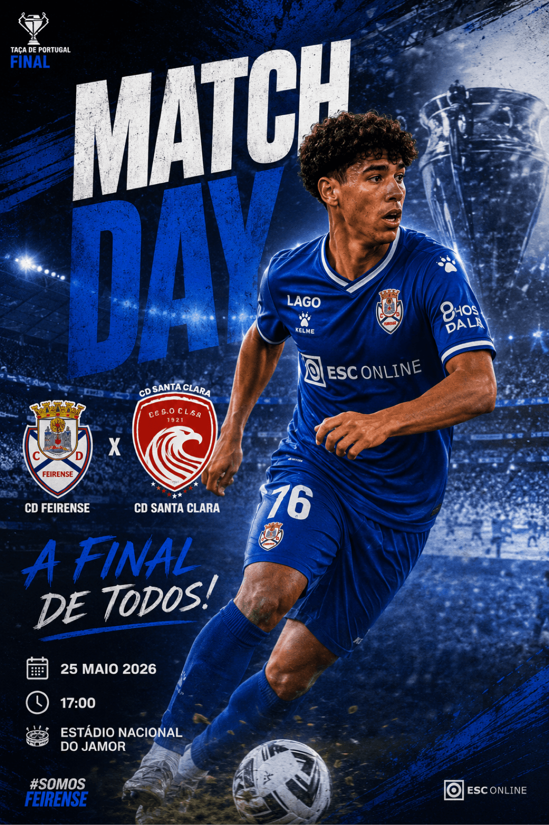 ESTAMOS NA FINAL!! FEIRENSES apareçam todos para nos apoiar vamos dar o nosso melhor e tentar levar a taça para casa ACREDITARR!!!🔵⚪️
