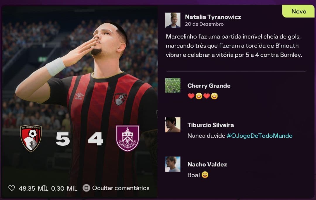 Feliz pela vitória e pelo hat-trick, vamos por mais! 🖤❤️