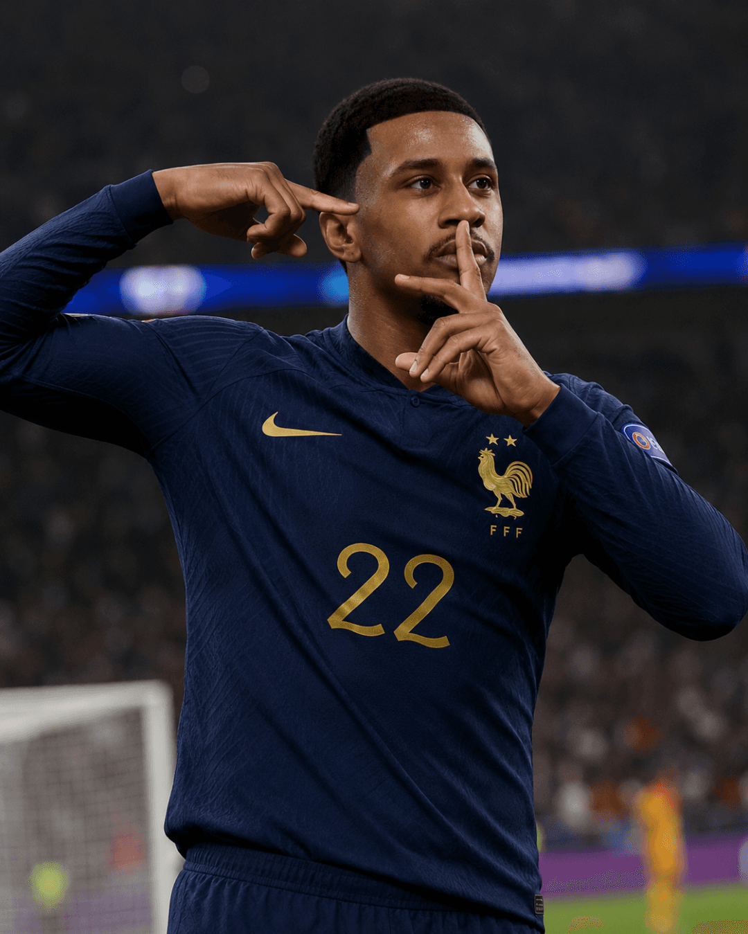 Estreia pela Seleção Francesa! 🇫🇷💙 Entrei no lugar de Guendouzi com a França vencendo por 3 a 0. Aos 85', marquei meu primeiro gol pel…