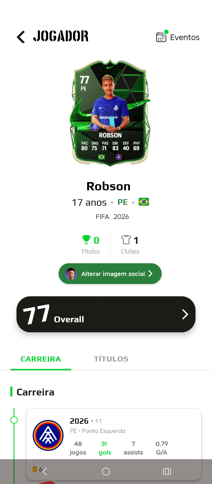 Início de uma lenda