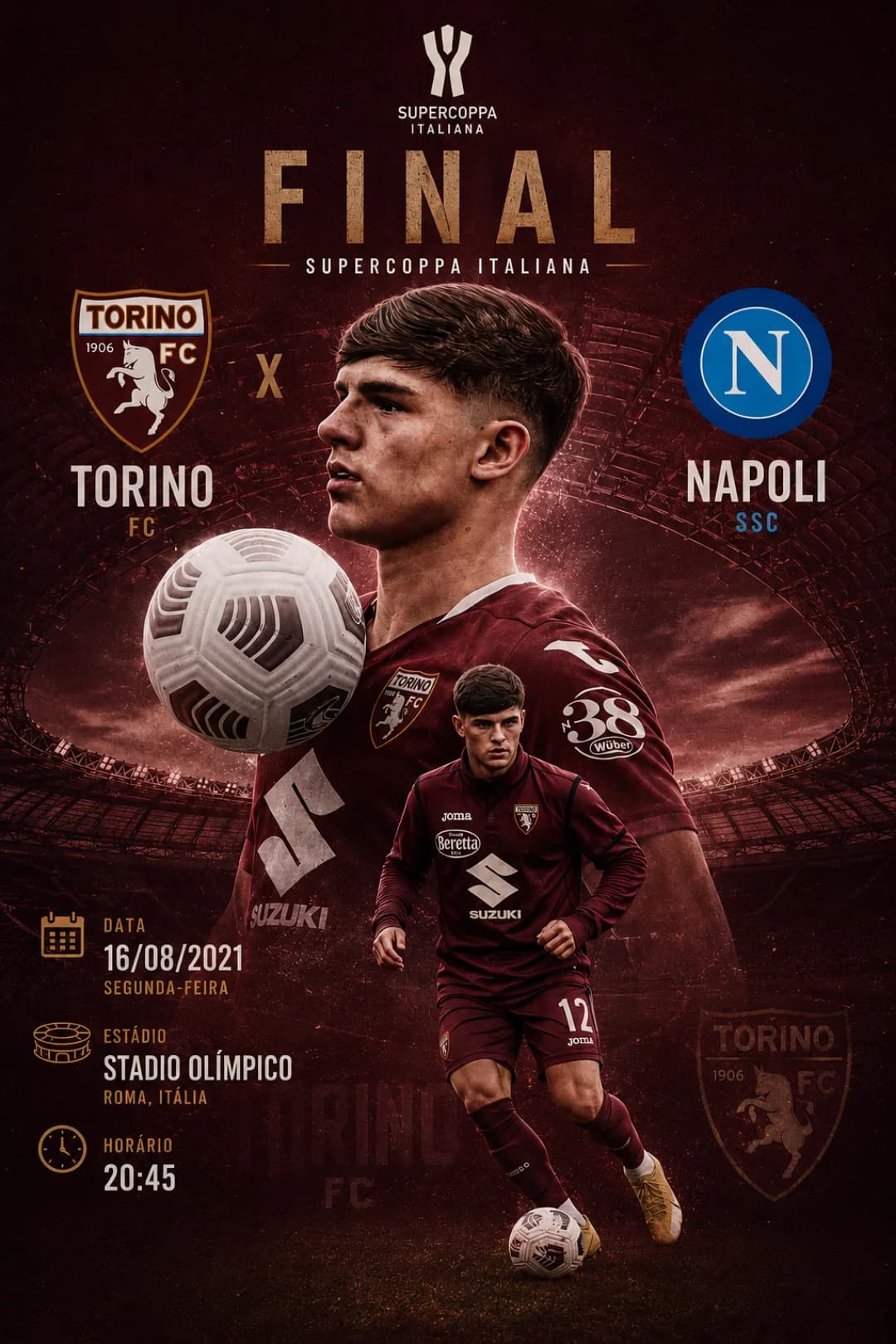 Apos uma excelente pré-temporada, o desafio agora e outro. Avante Torino🔥🐂🇮🇹