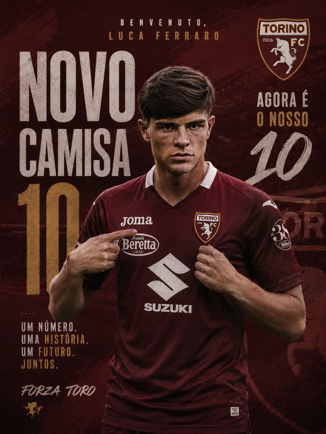 ObrigadoTorino por confiar em mim para honrar esse numero tao pesado