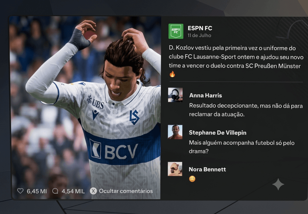Estréia importante, vitória por 1x0, sem gol e assistência mas um 7,7 na primeira partida... Agora é ir conquistando confiança e seguir t…