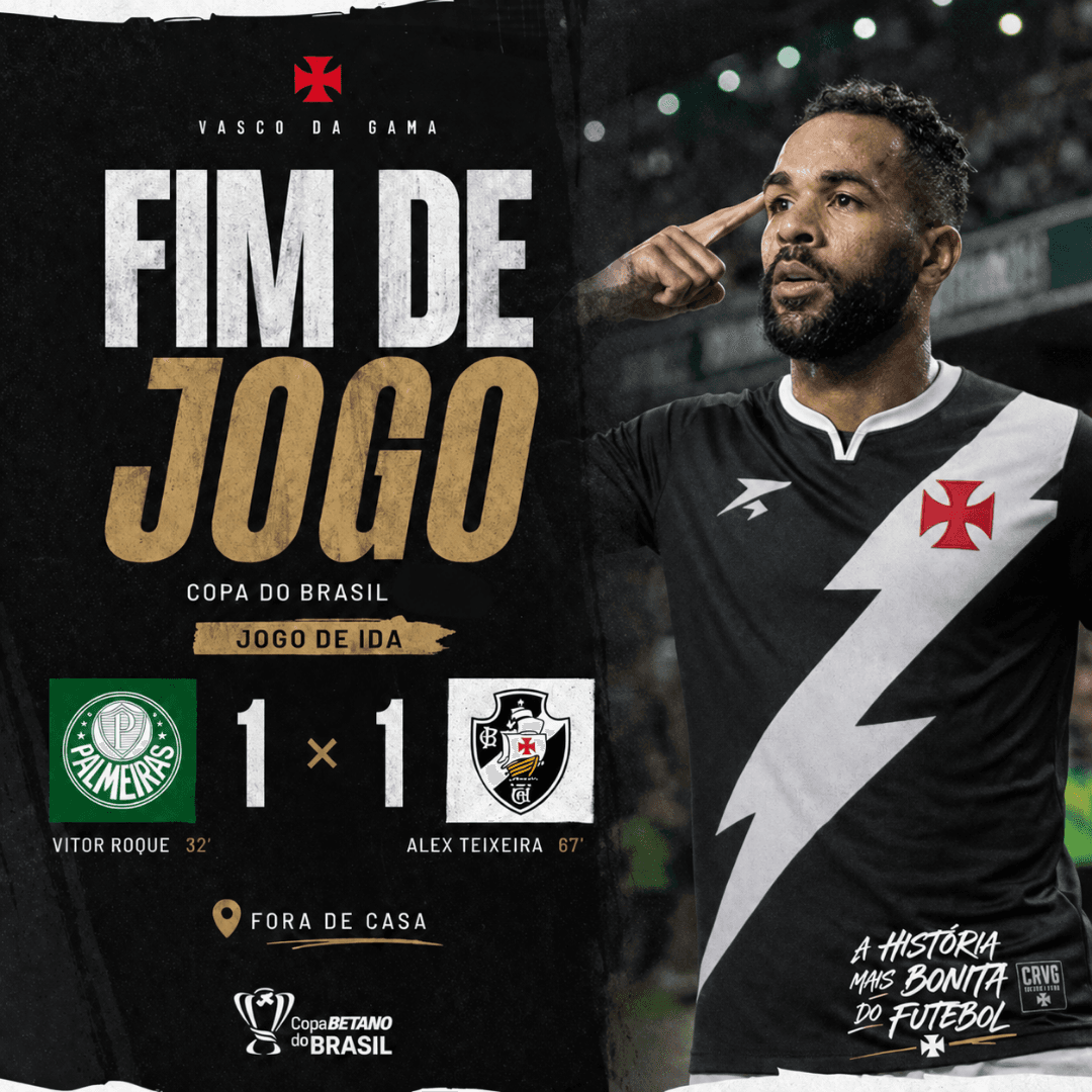 Fim de jogo. Empate fora de casa. Vamos ganhar Vasco!!!