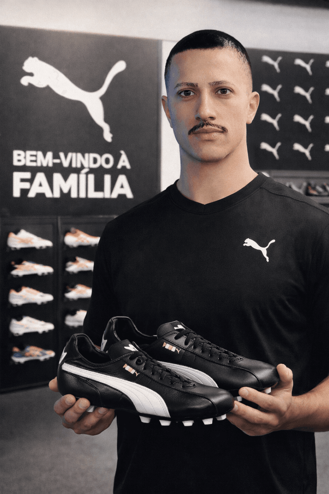 🎙️Muito feliz em anunciar minha parceria com a Puma! Uma marca que representa velocidade, força e paixão pelo futebol. Juntos, vamos alc…