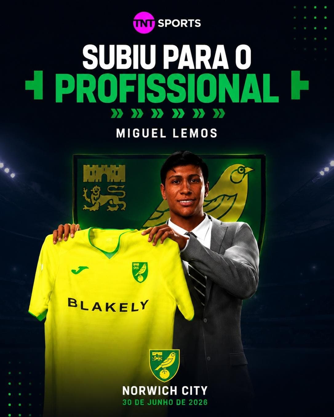📈 PROMOVIDO! Miguel Lemos deixa a base e passa a integrar o elenco profissional do Norwich City. O jovem brasileiro inicia sua caminhada…