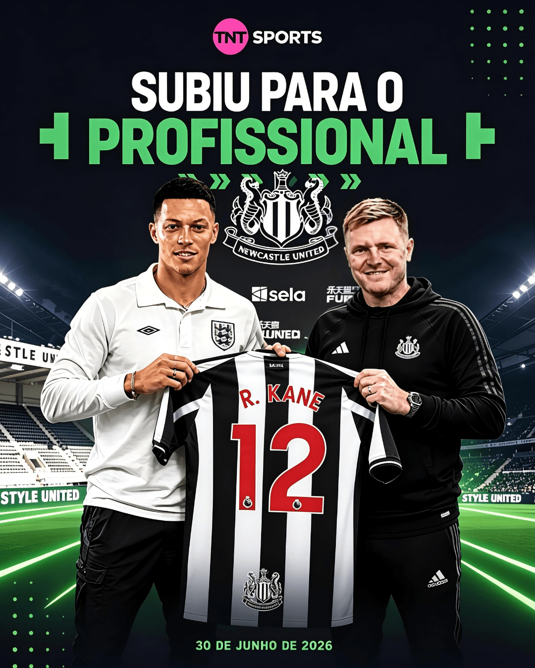 PROMOVIDO! 🖤🤍 Ryan Kane deixa a base e já é jogador profissional do Newcastle United. Com muita disciplina e superação, ele realizou o …