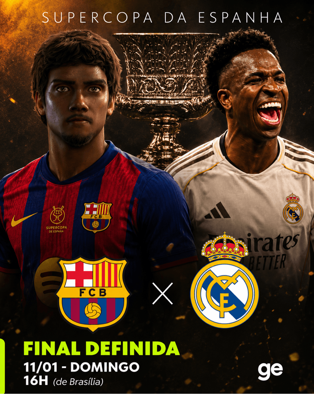 El clássico pra decidir quem vai levar a taça da Supercopa pra casa hein 😬🔥