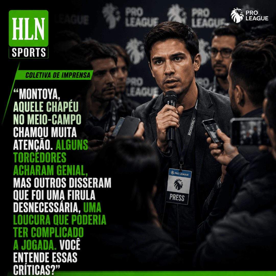 "Se termina em contra-ataque, é loucura. Como terminou em gol, é genialidade." 👀 Montoya rebateu as críticas ao lance que viralizou na v…