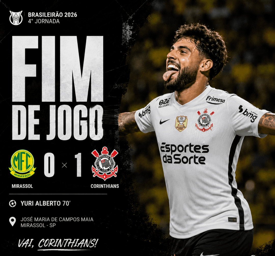 Mais uma vitória com o Corinthians Novamente gol do Yuri Alberto, craque demais!!! Tô muito feliz por não ter perdido nenhum jogo até ago…