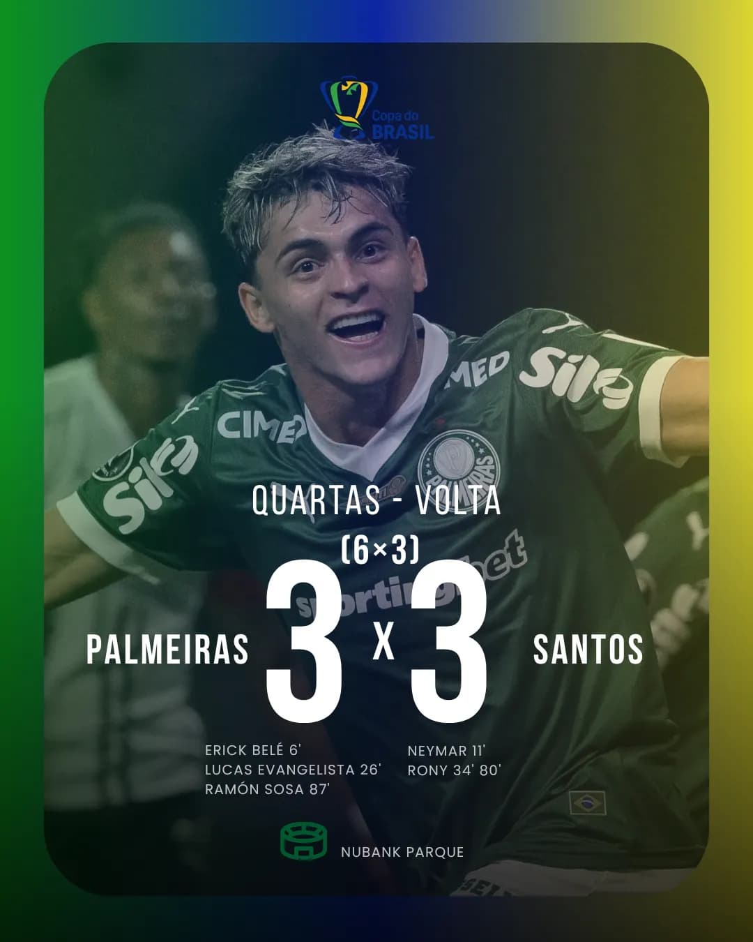 Empate em casa e classificação para às semis da Copa do Brasil!