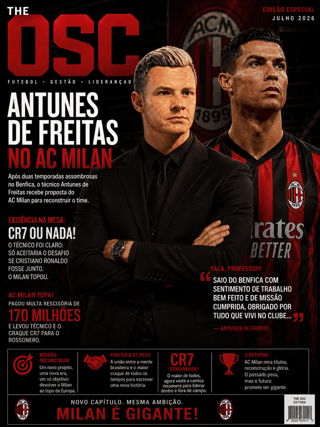 🚨 BOMBA NO MERCADO! {@}[Antunes de Freitas](6a4eb663fc71238d65e1f5c4) deixa o Benfica após duas temporadas históricas e assume o AC Mila…