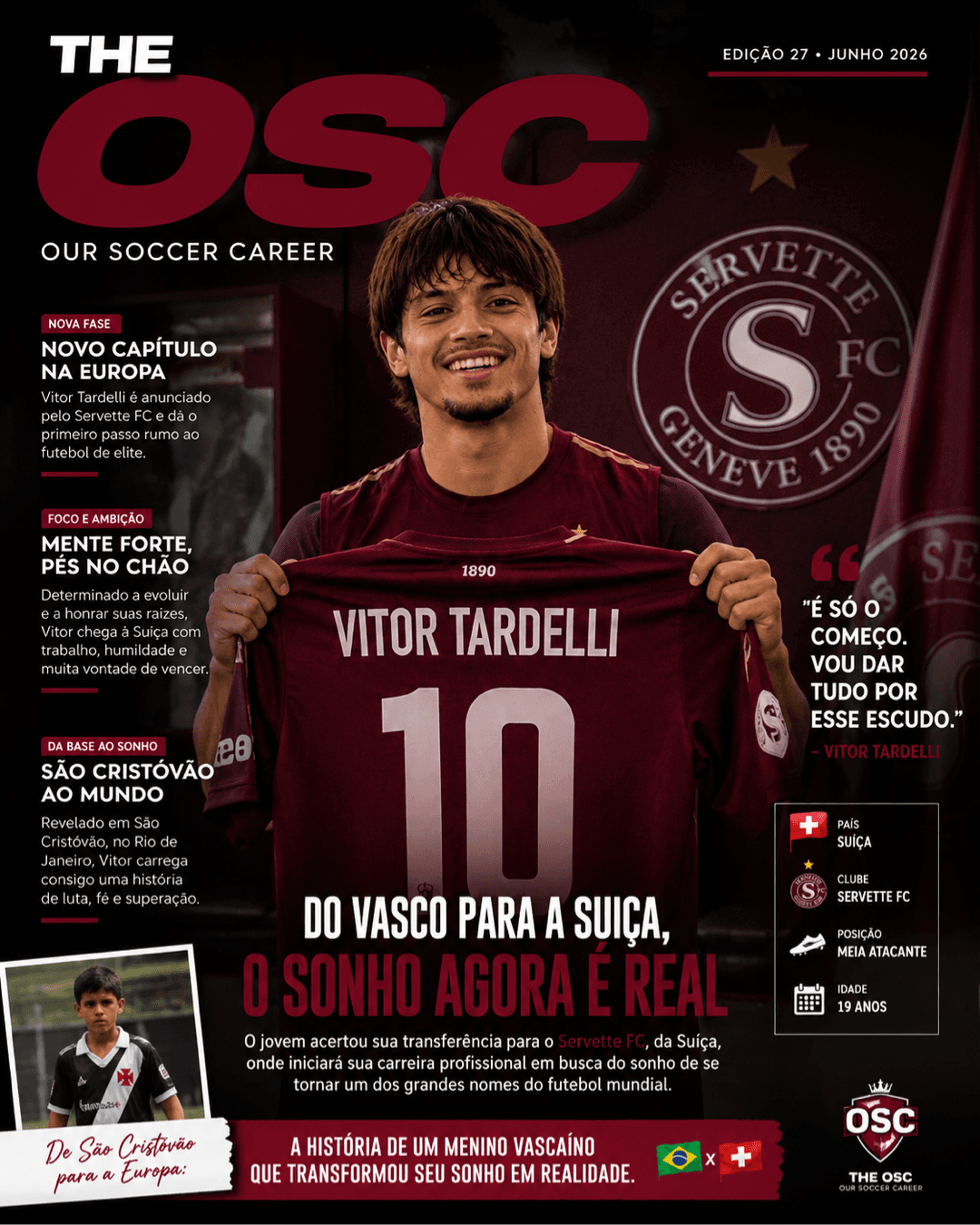 {@}[Vitor Tardelli](6a4e638ffc71238d65df12cf) em exclusiva fala do Sonho Europeu e imprensa já vê futuro em seus números como jogador no …