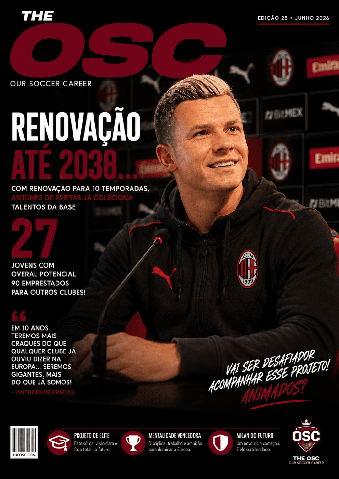 Do sonho ao legado. ✍️❤️🖤 Renovado até 2038, Antunes de Freitas aposta no futuro: já são 27 jovens com potencial 90+ emprestados para ev…