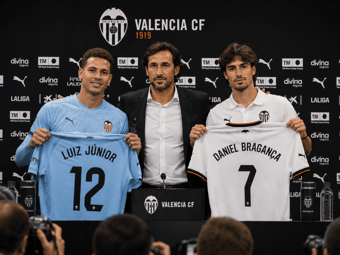 Primeiras contratações de Carlos Marchena pelo Valencia Daniel Bragança e Luiz Junior. Luiz Junior que já jogava na comunidade Valencia e…