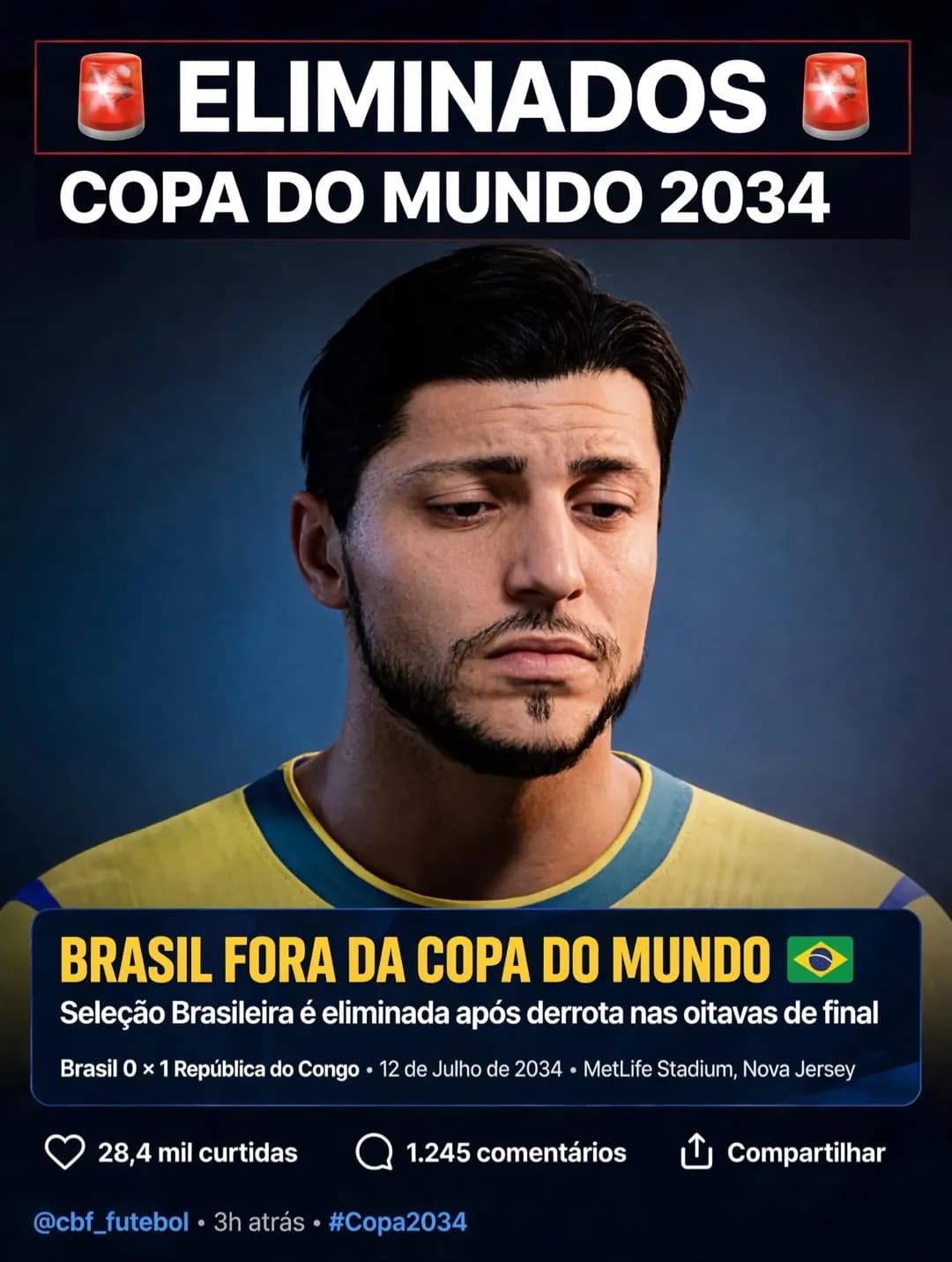 Tentaremos novamente,to muito triste e sem palavras nesse momento