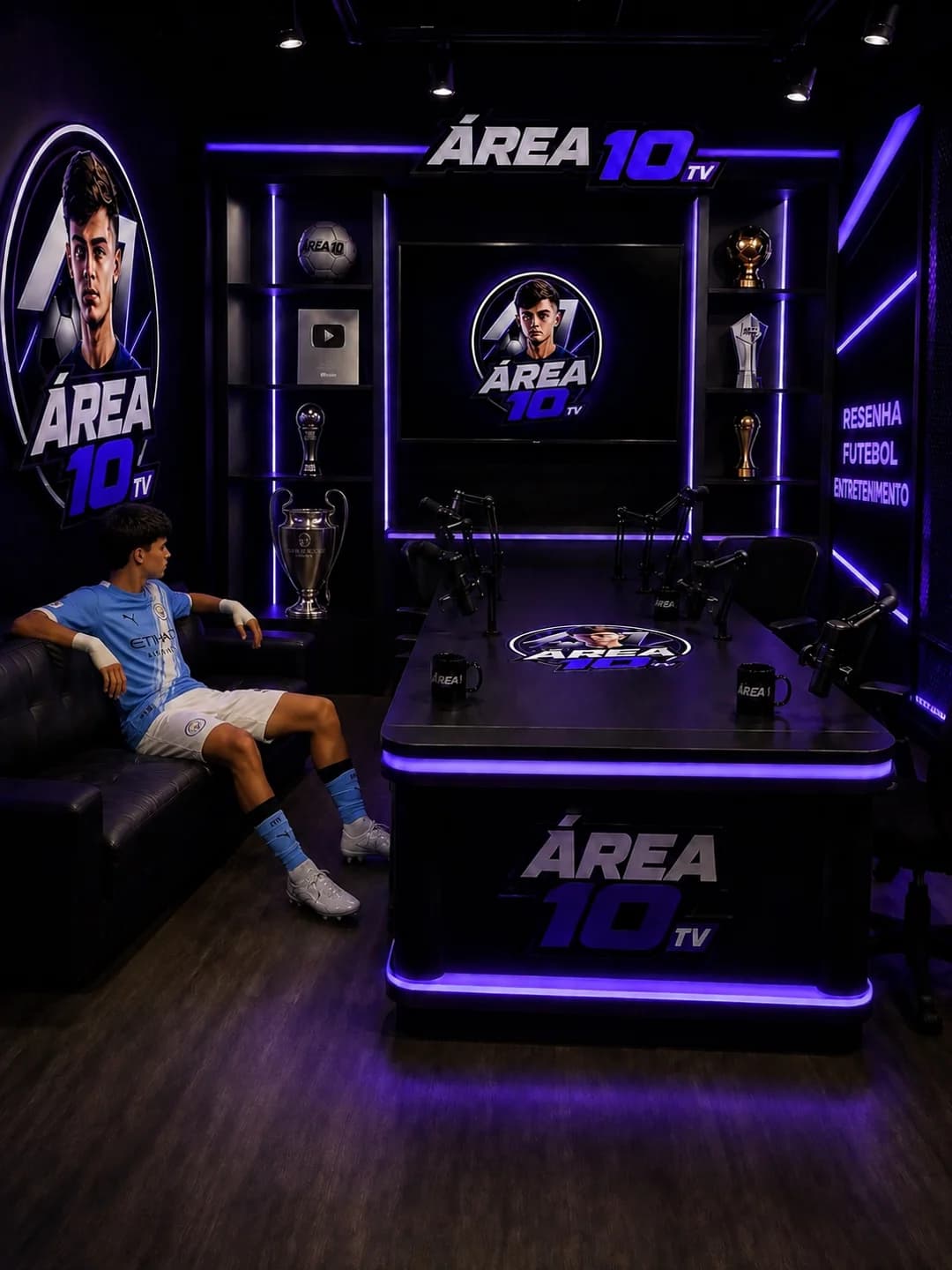 👀🎙️ A cadeira tá pronta… agora só falta o próximo convidado da Área 10 TV! Quem vocês querem ver trocando aquela resenha comigo? 🔥⚽ Qu…