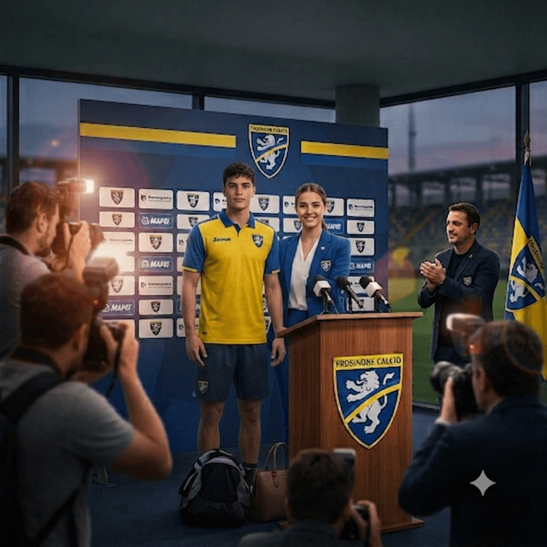 Um sonho torna-se realidade. Obrigado ao Frosinone pela confiança. Este é apenas o começo. 💛💙⚽