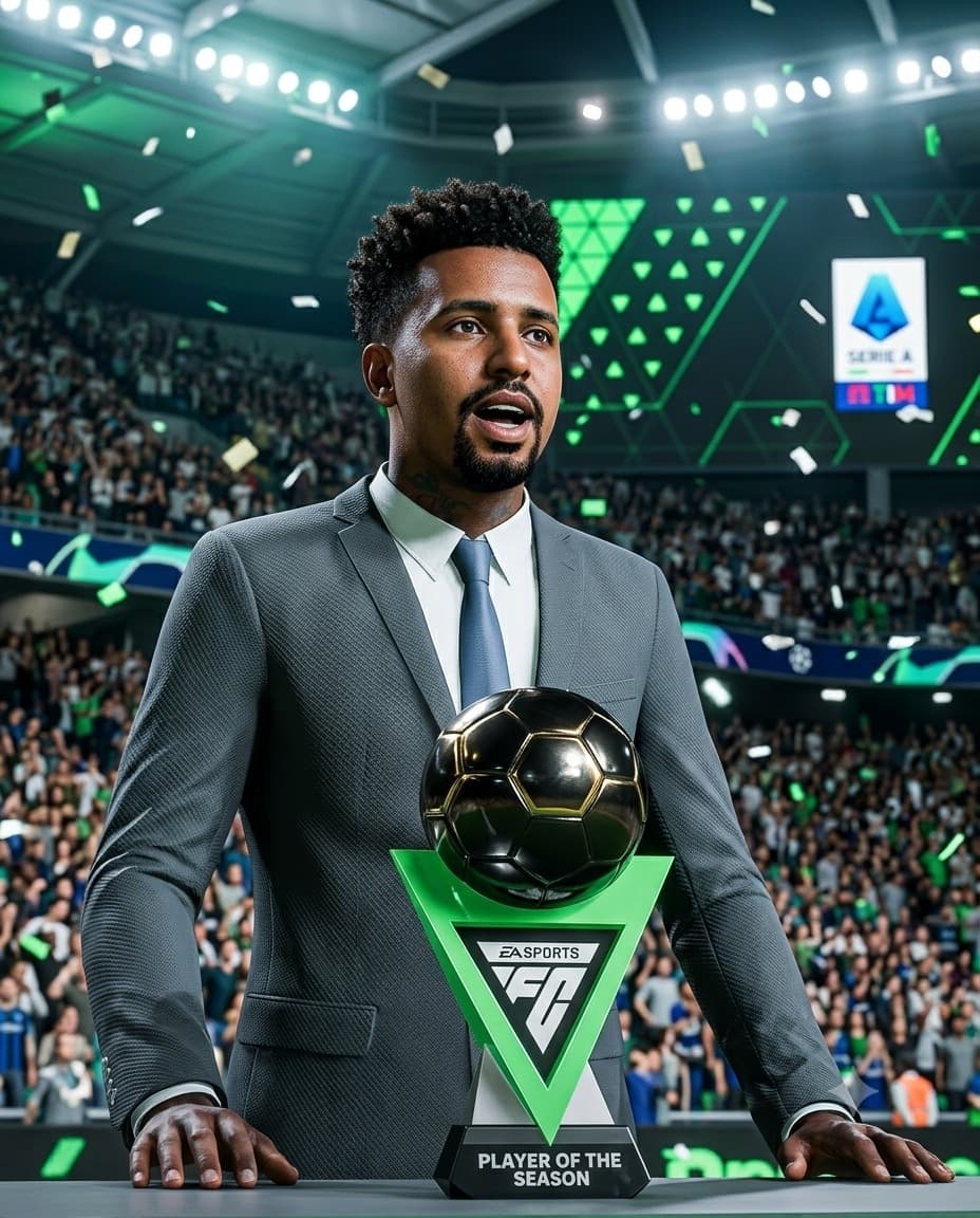 🏆 Uma honra inesquecível! ❤️🖤 Receber o prêmio de Jogador da Temporada da Serie A 2026/27 é a recompensa por muito trabalho. Obrigado a…